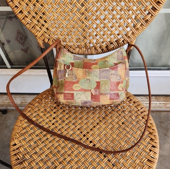 Fossil‎ Vos de London Leather Purse Retro Fossil Crossbody - Picture 2 of 13